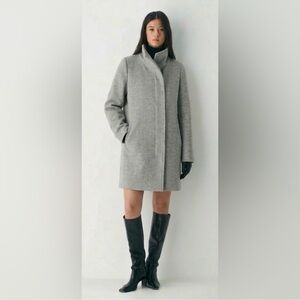 Aritzia Babaton Wool Cashmere Funnel Neck Mid-Length Coat